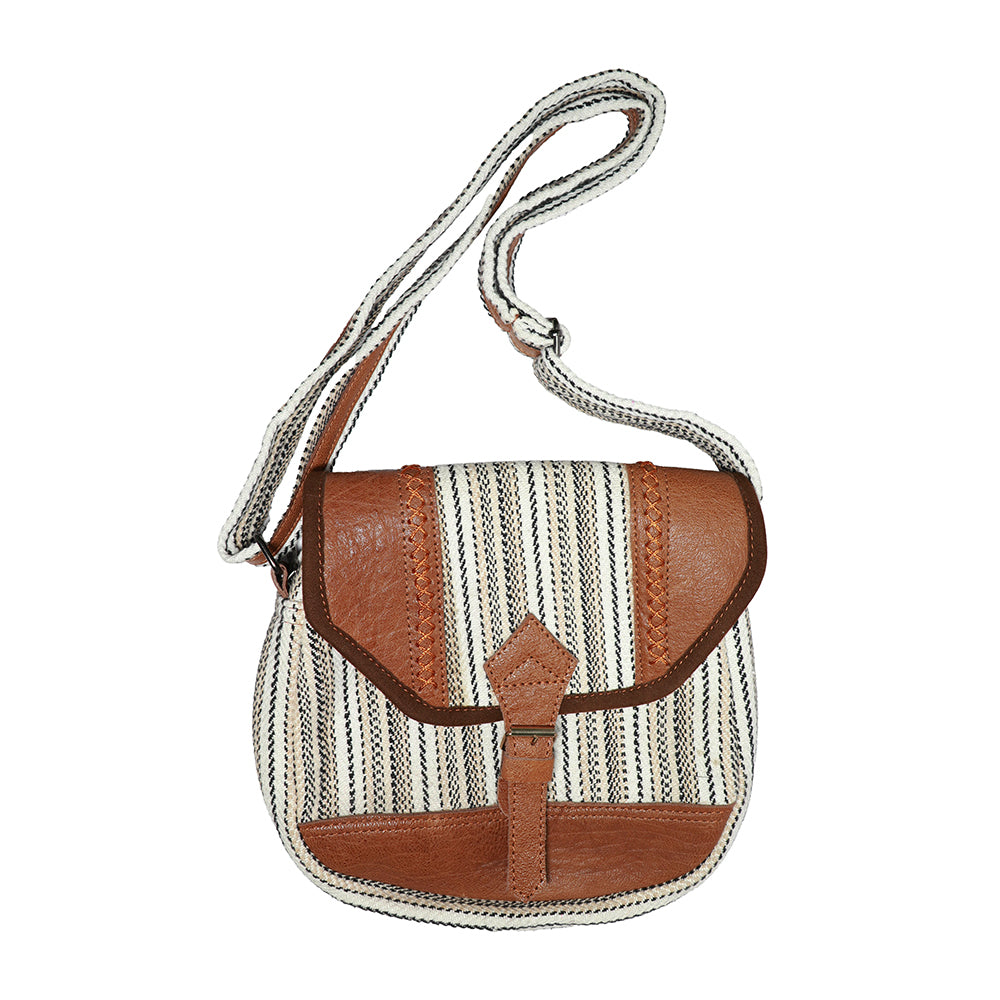 Grey Hemp Shoulder Bag | Handmade | Small | Crafted