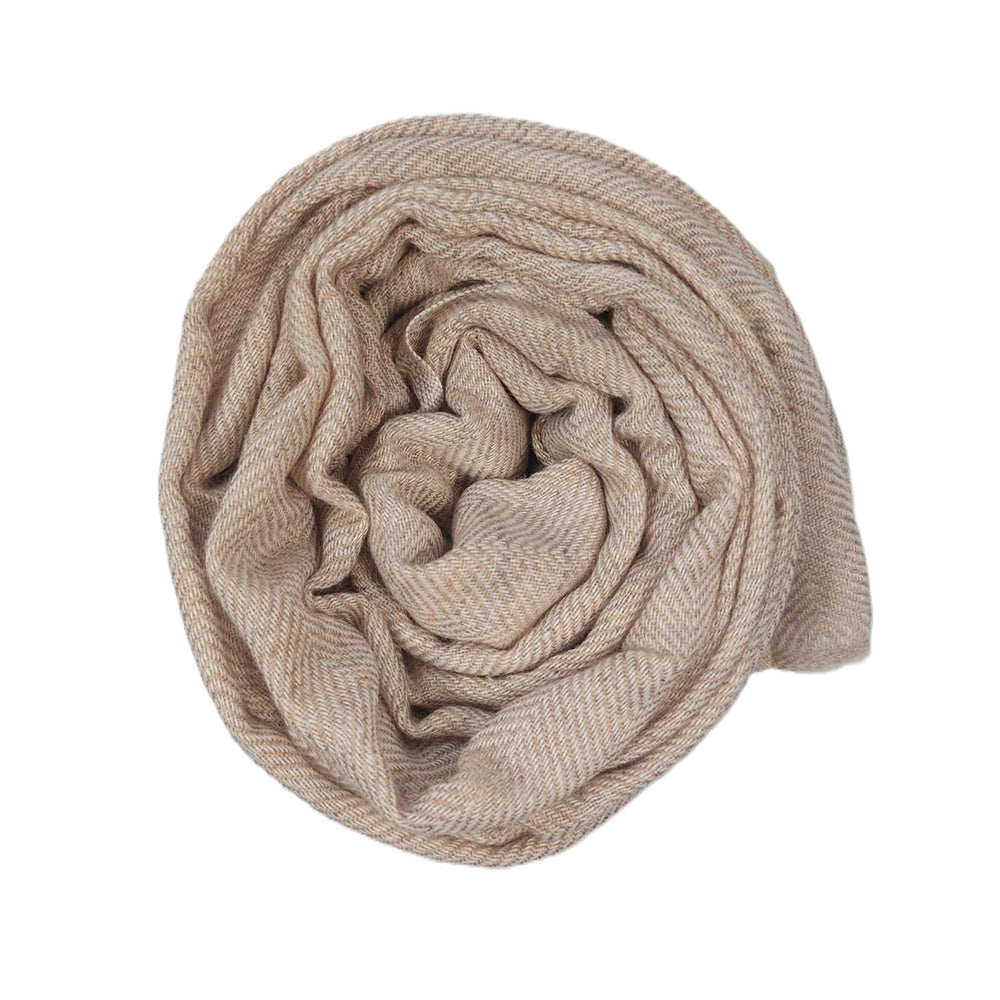 Beige Cashmere Scarf | Shawl | Wrap | Muffler | Handmade