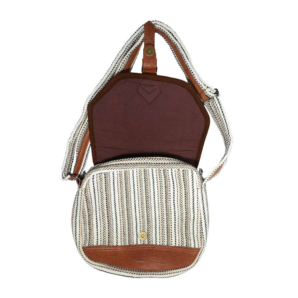 Grey Hemp Shoulder Bag | Handmade | Small | Crafted