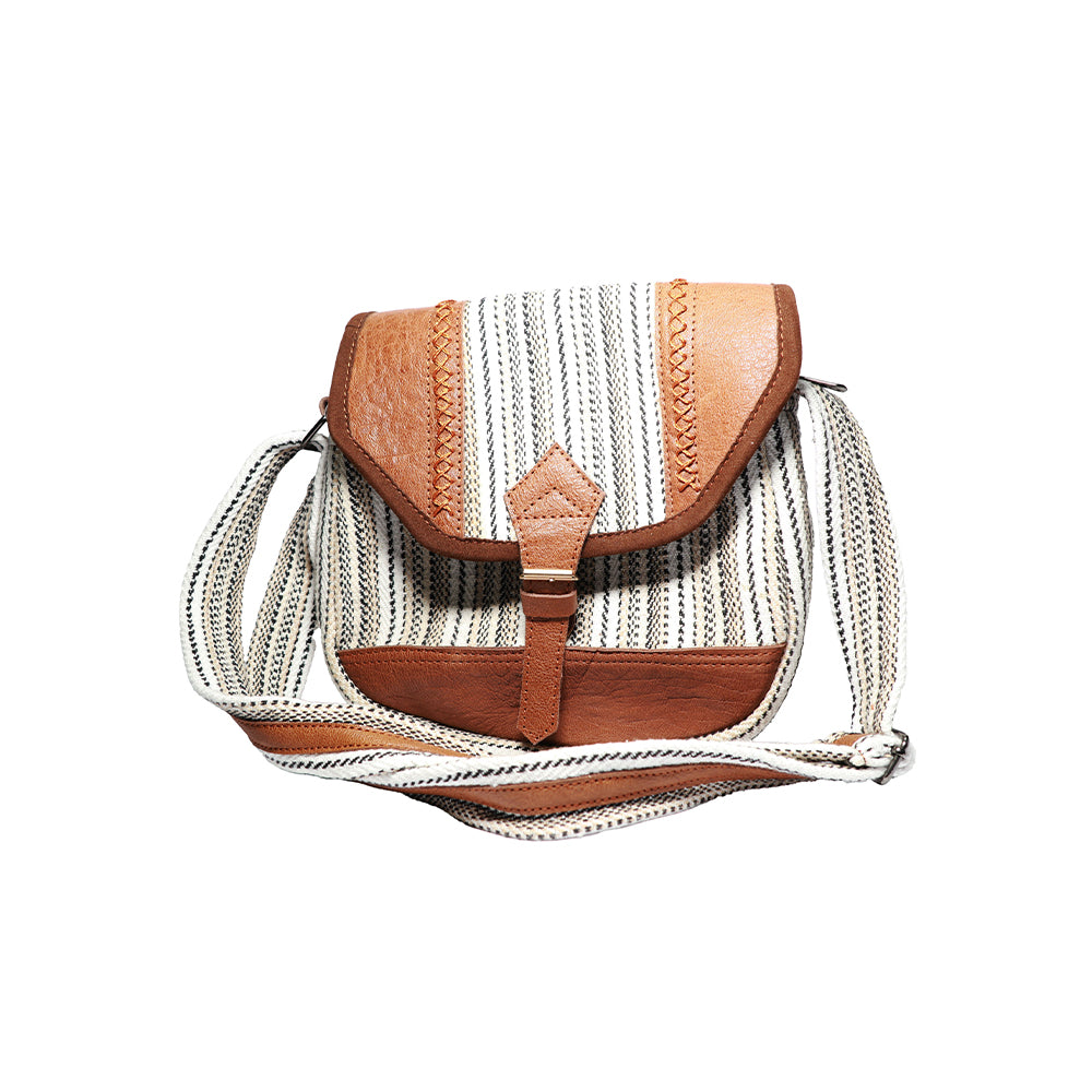 Grey Hemp Shoulder Bag | Handmade | Small | Crafted
