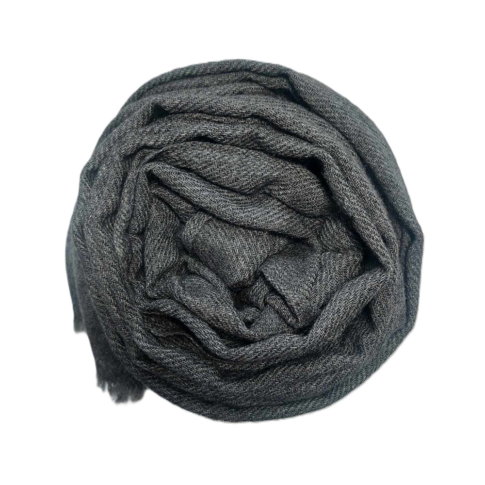 Charcoal Cashmere Scarf | Shawl | Wrap | Muffler | Handmade