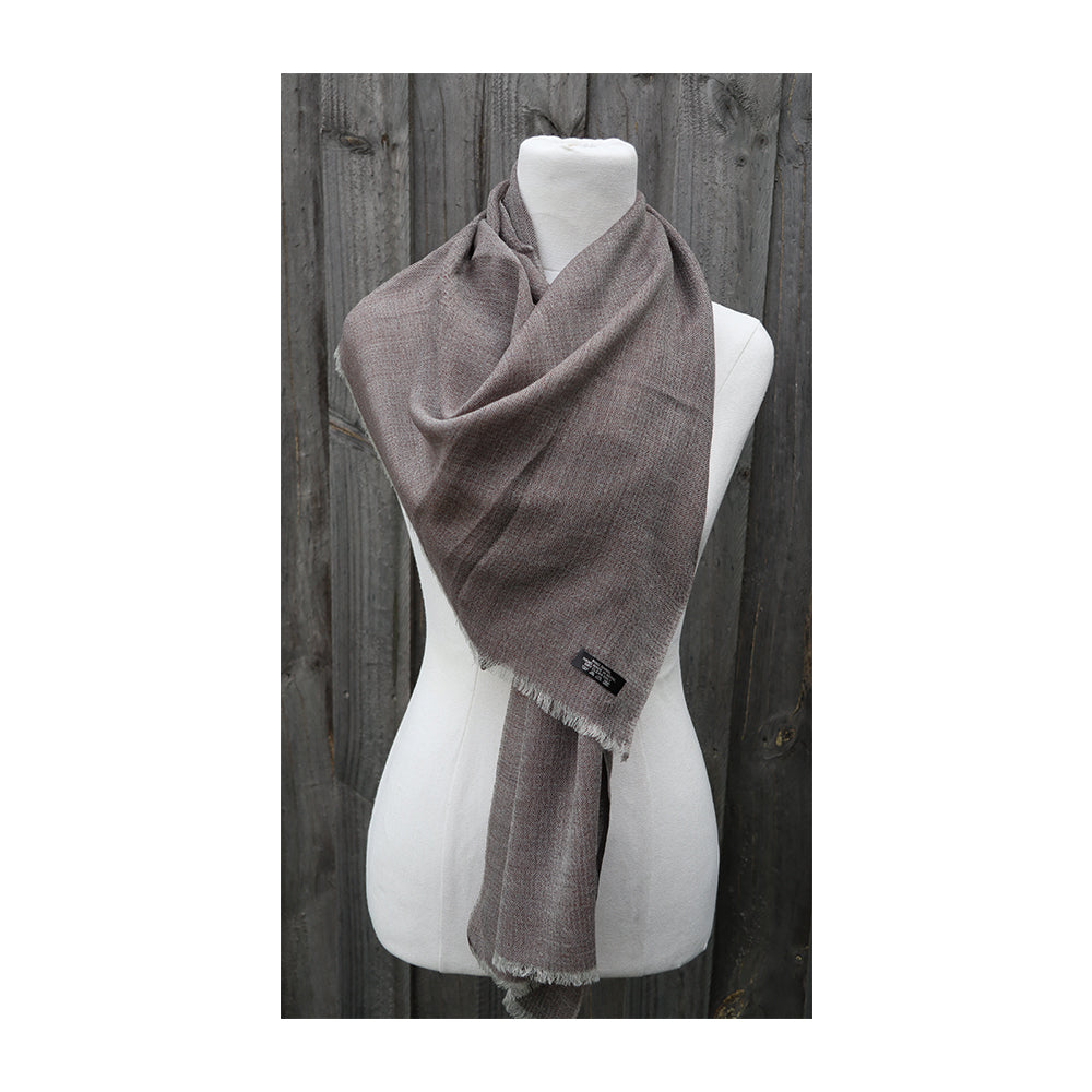 Brown Cashmere Ring Scarf | Shawl | Wrap | Muffler | Handmade