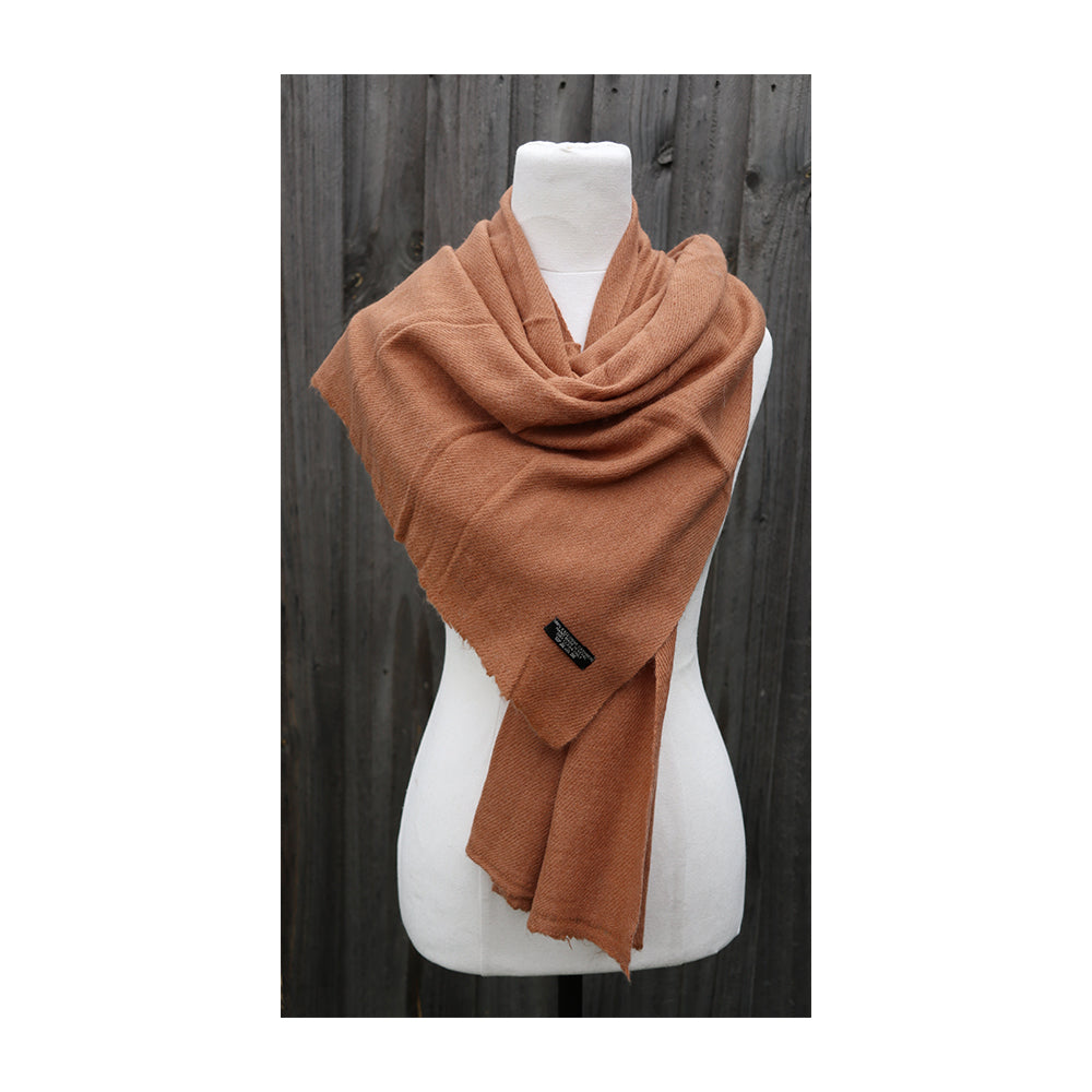 Brown Cashmere Scarf | Shawl | Wrap | Muffler | Handmade