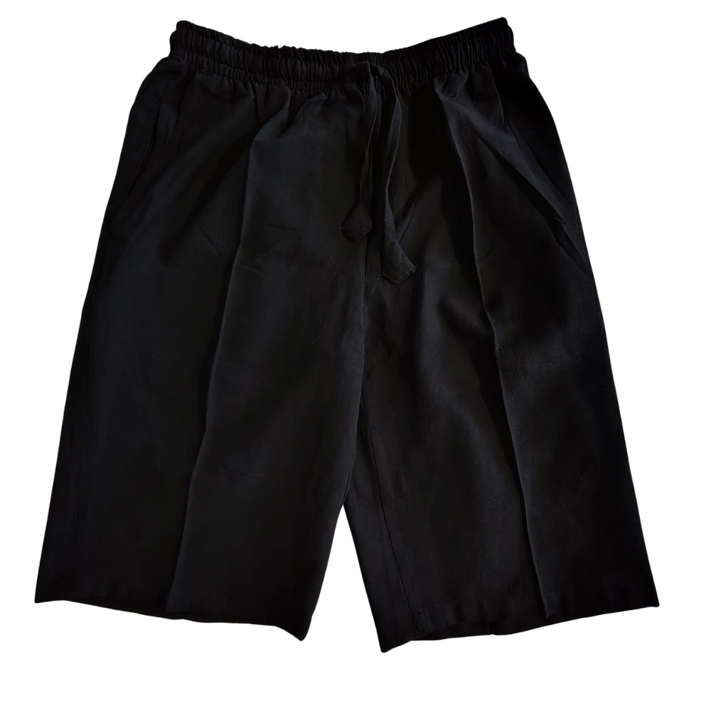 Black Hemp Shorts| Pant | THC Free | Unisex | 55% Hemp | 45% Cotton