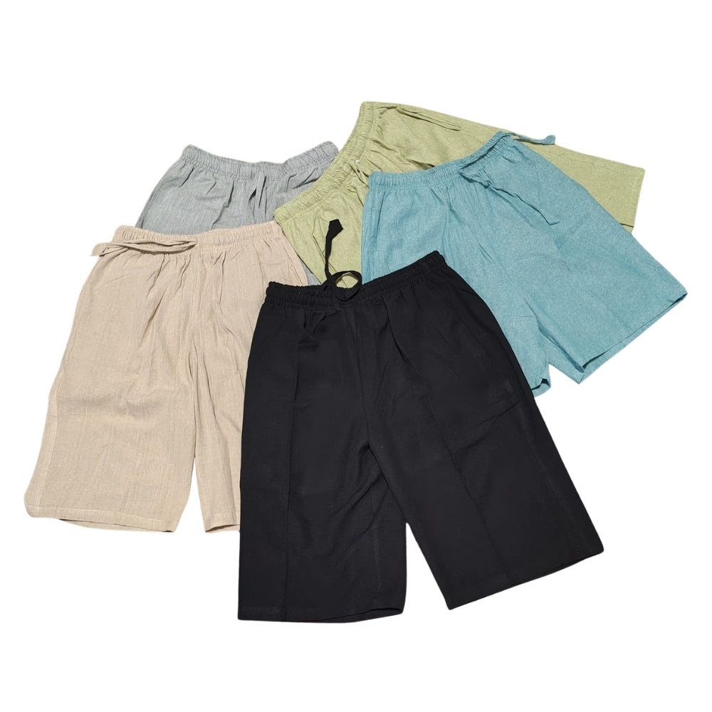 Black Hemp Shorts| Pant | THC Free | Unisex | 55% Hemp | 45% Cotton