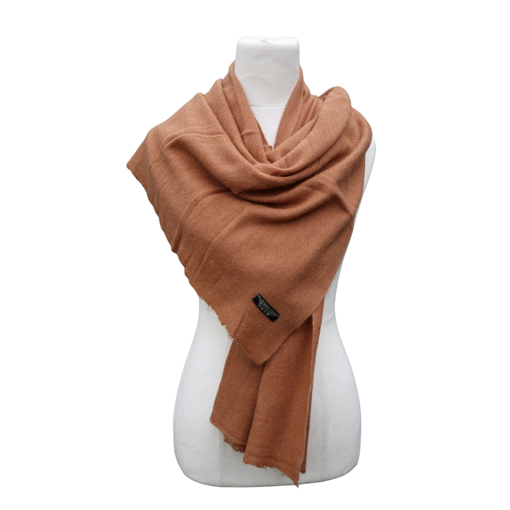 Brown Cashmere Scarf | Shawl | Wrap | Muffler | Handmade