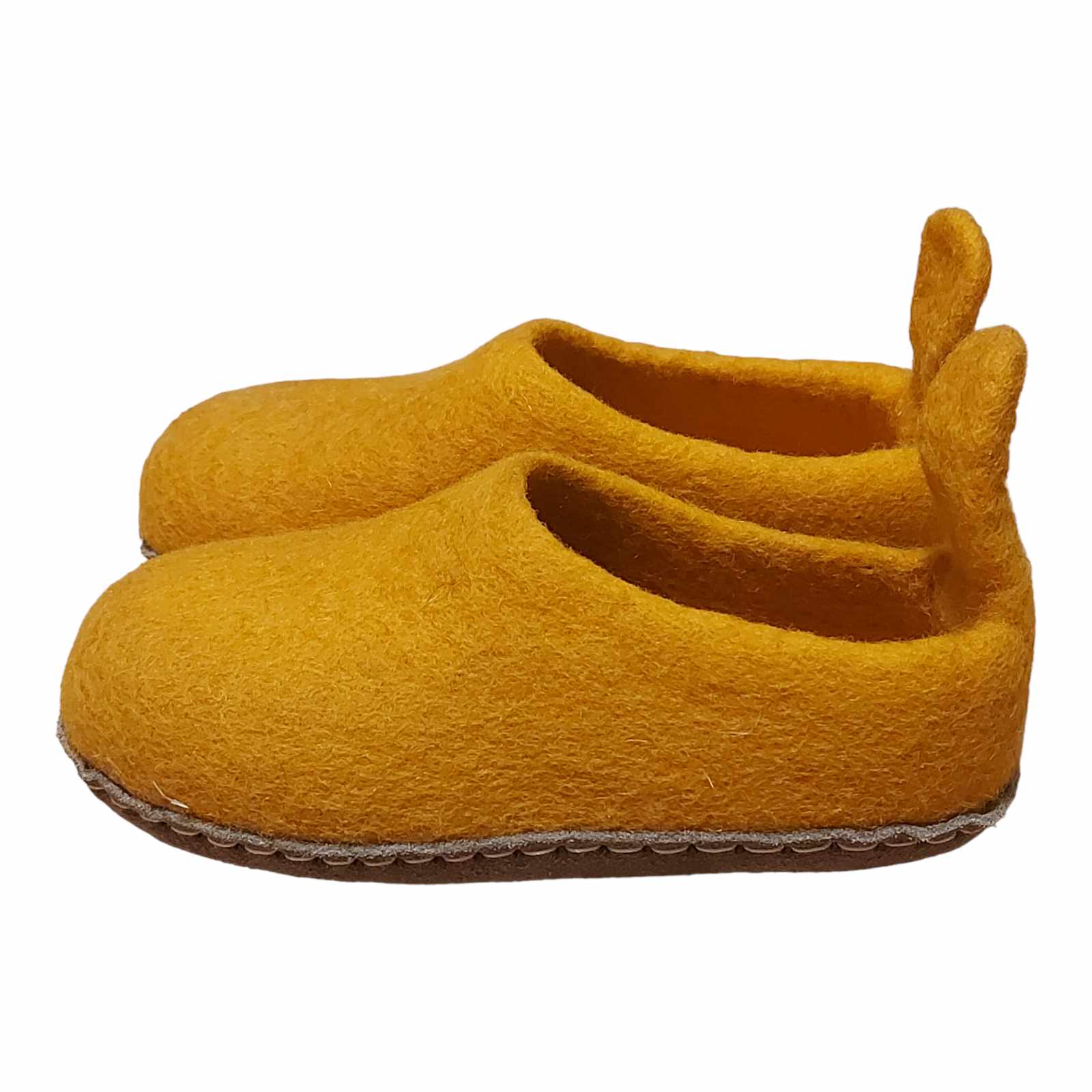 Orange Felt | Merino Wool Slippers | Slip-on | Shoes | Kids