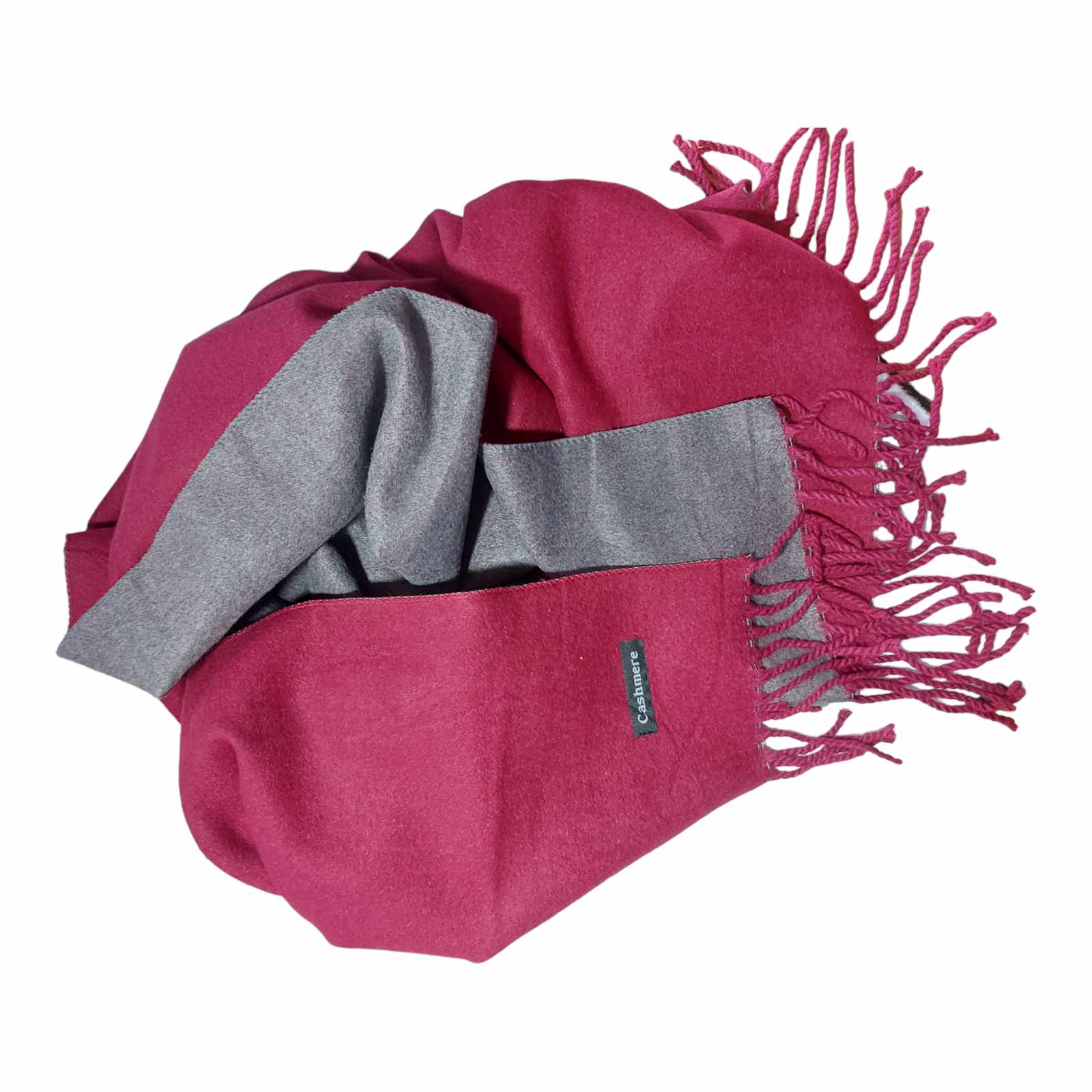 Pink | Grey Cashmere Reversable | Double Sided Scarf | Shawl | Wrap