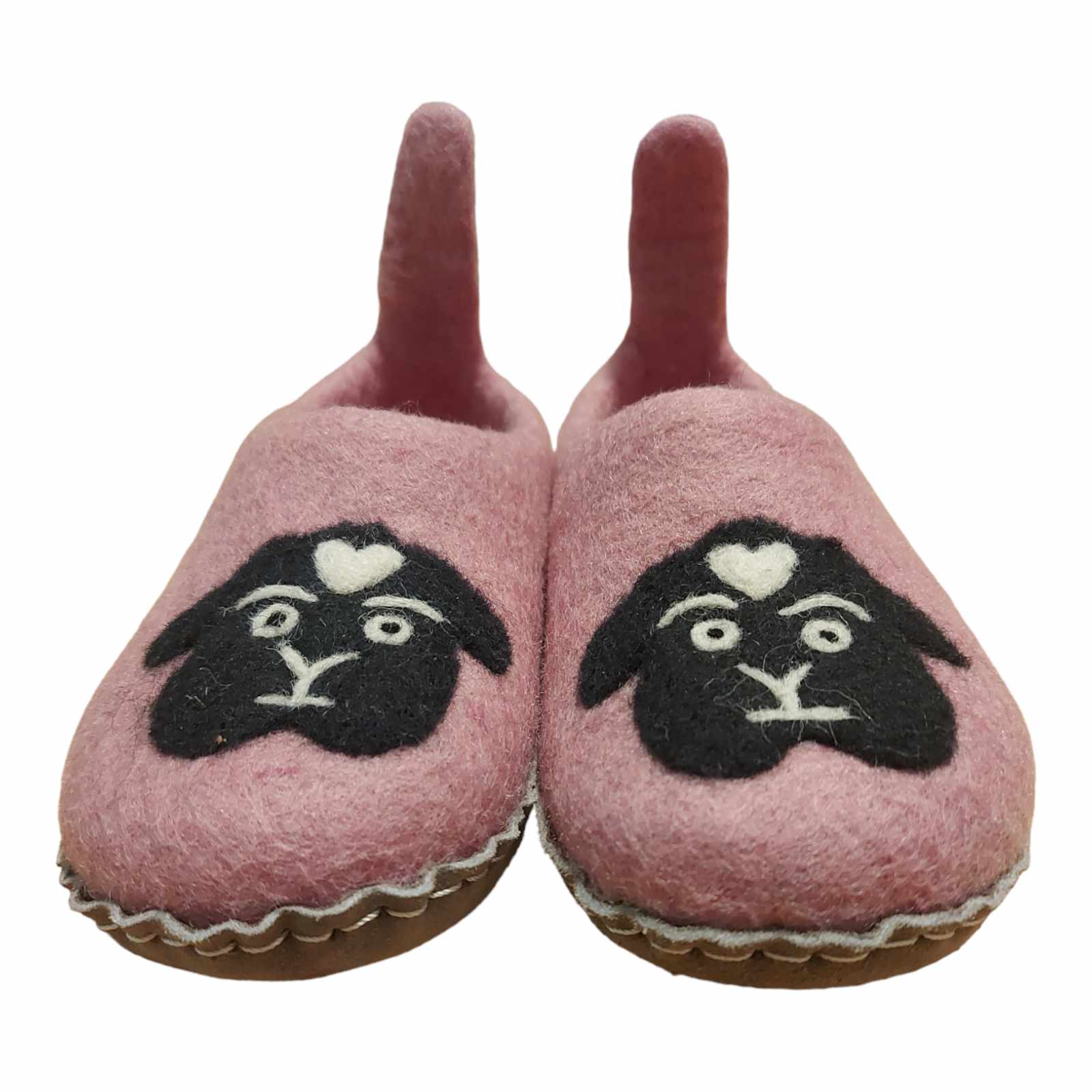 Sheep Pink Felt | Merino Wool Slippers | Slip-on | Shoes | Kids