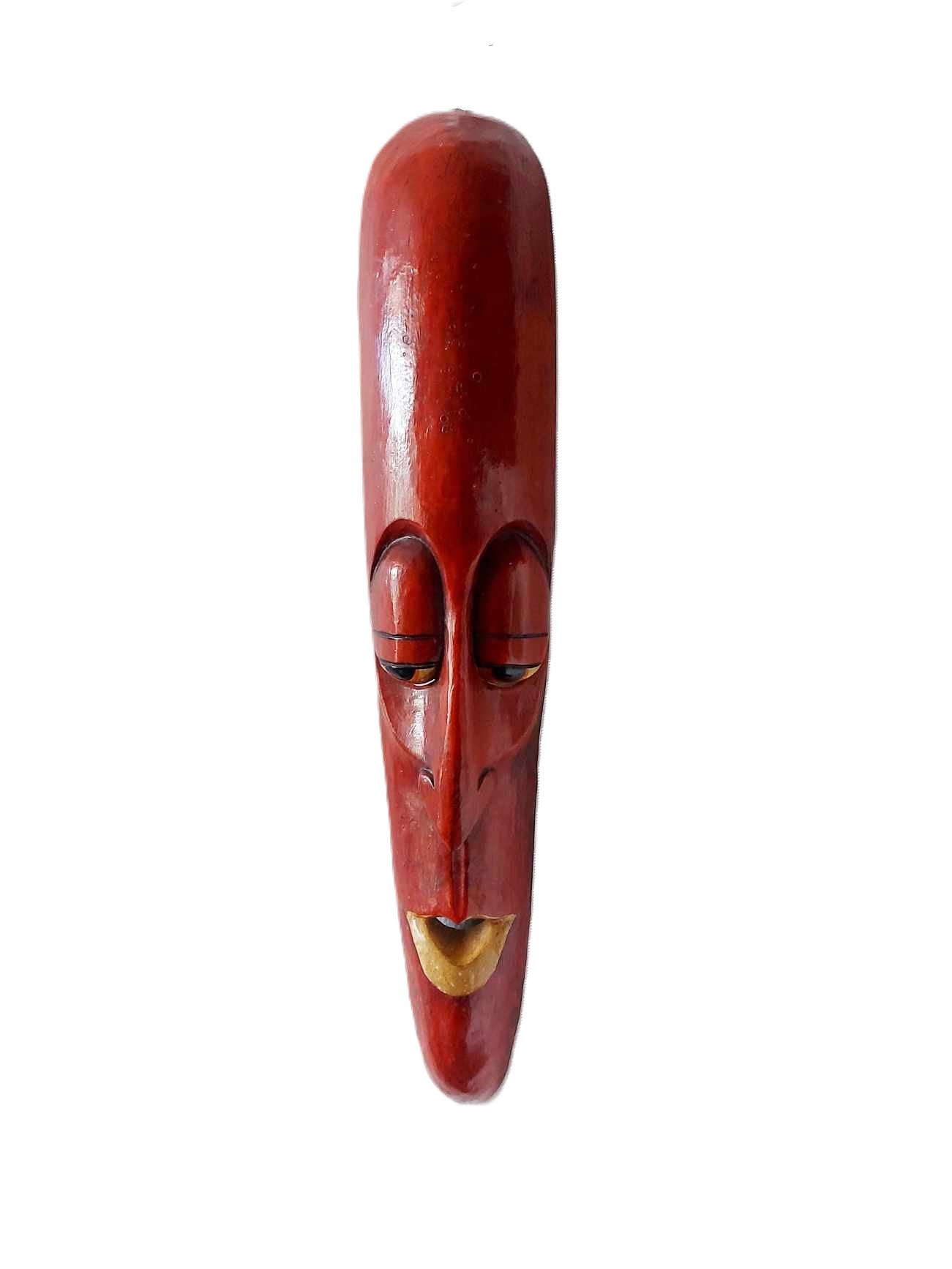 Handcrafted Long Face Wooden Mask | Wall Hanging | Made in Nepal