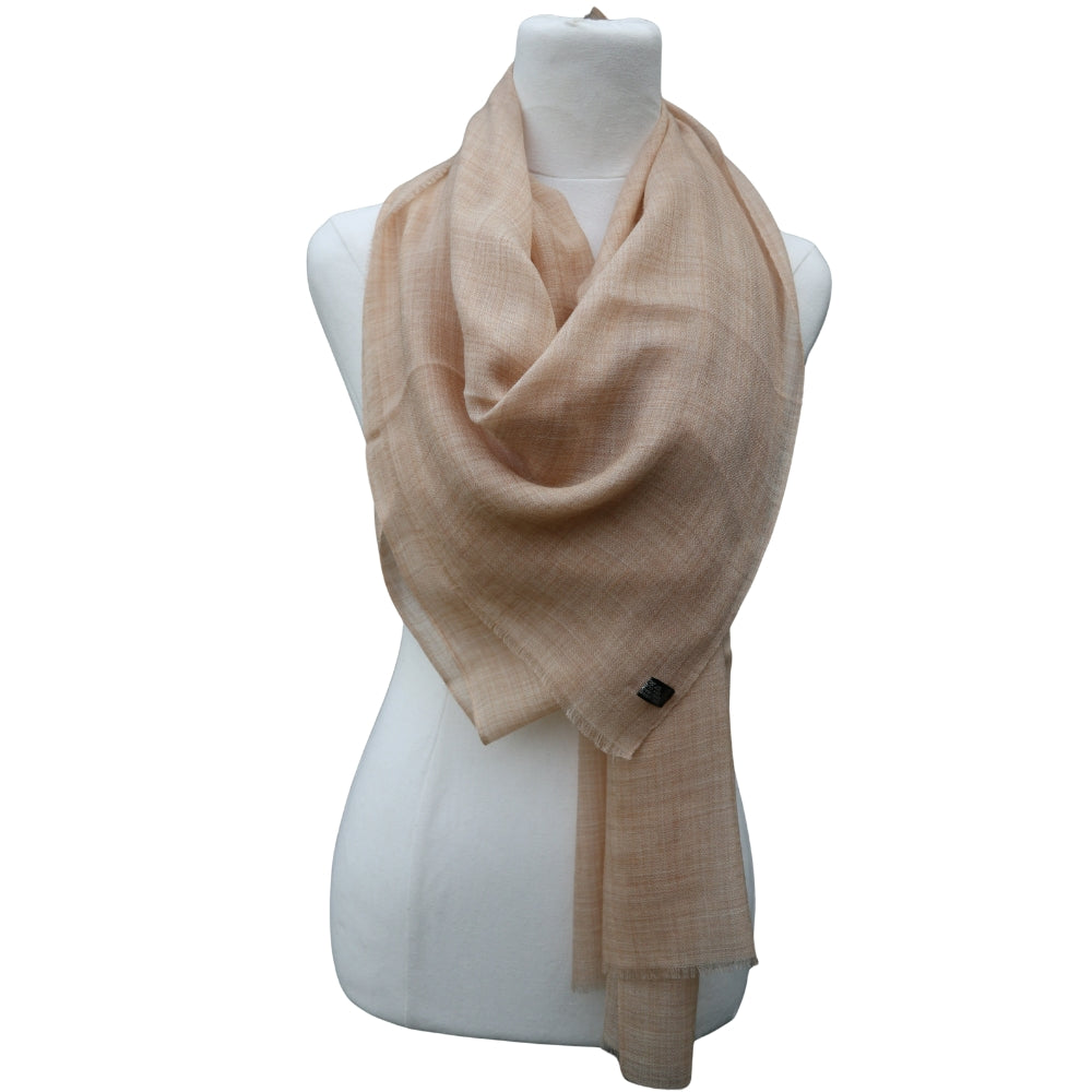 Beige Cashmere | Pashmina Ring Scarf | Shawl | Wrap | Muffler