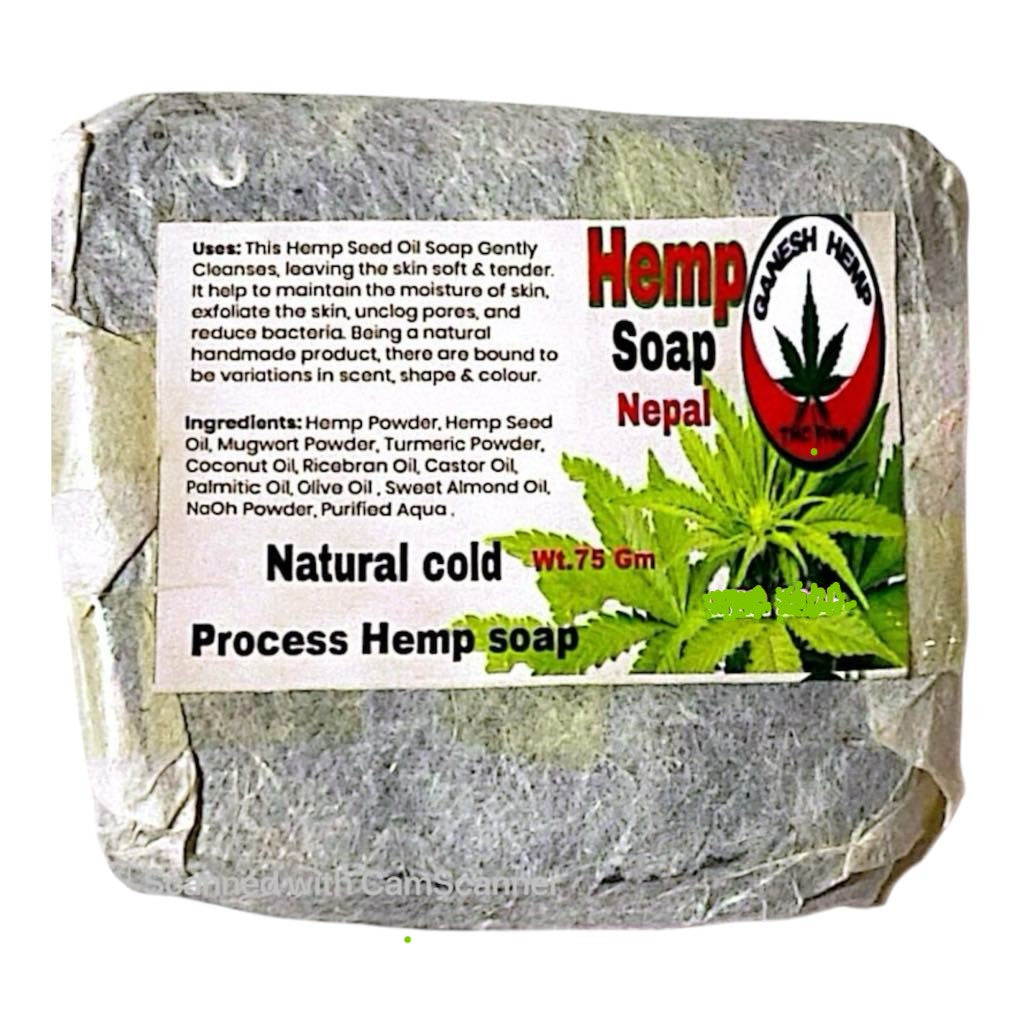 Handmade Hemp Soap Bar | Natural Skincare | Crafted in Nepal | THC Free