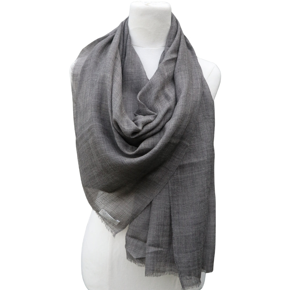Charcoal Cashmere | Pashmina Ring Scarf | Shawl | Wrap | Muffler