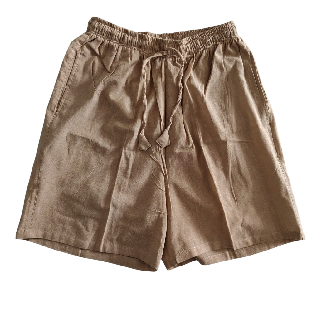 Beige Hemp Shorts| Pant | Women | THC Free | 55% Hemp | 45% Cotton