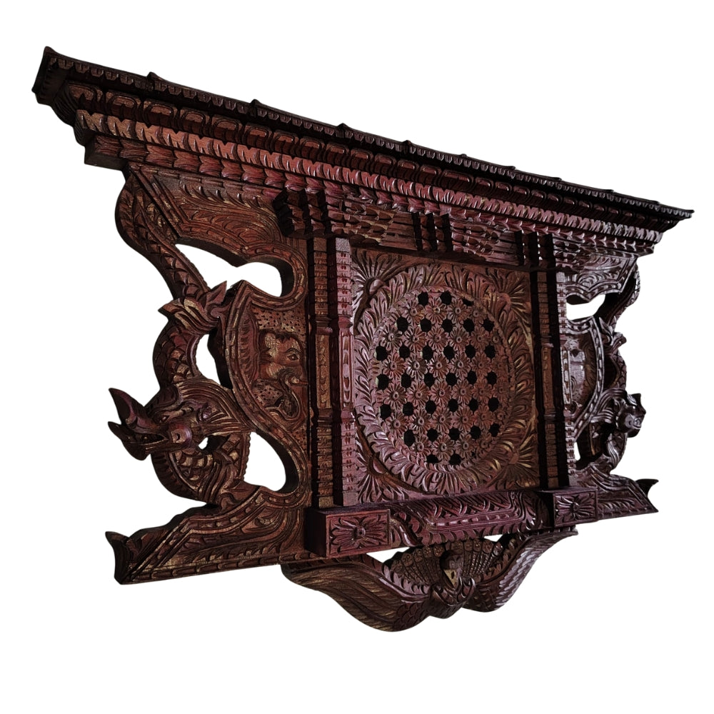 Aankhi Jhyal | Handcrafted Wooden Window Frame | Wall Hanging | Decor | Size 610 x 305mm