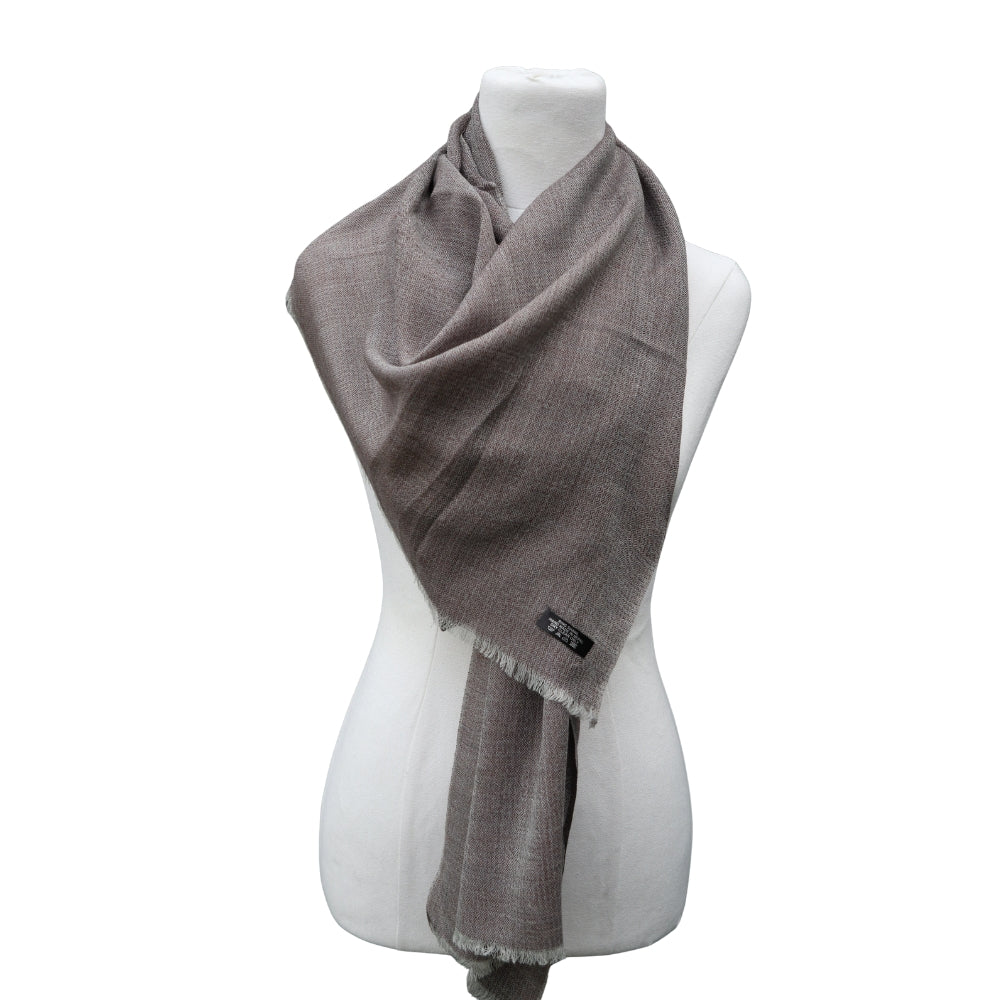 Brown Cashmere | Pashmina Ring Scarf | Shawl | Wrap | Muffler