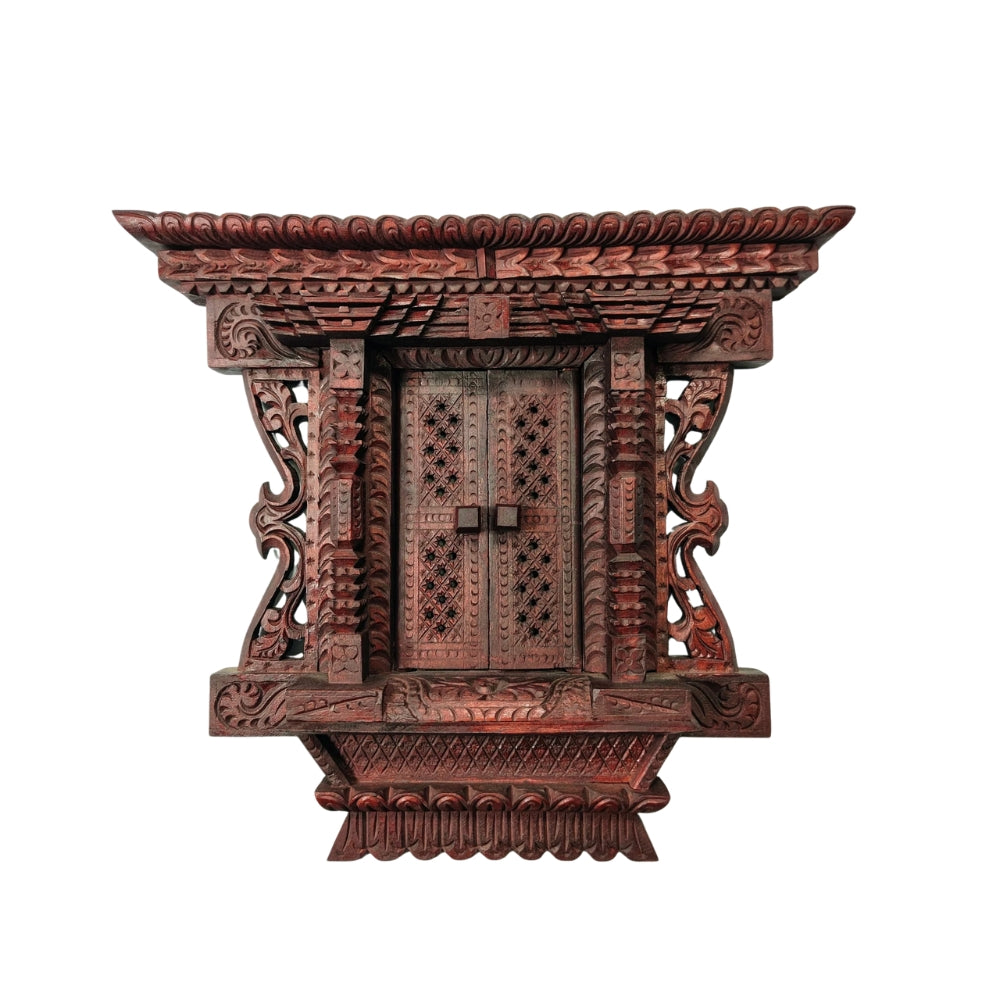 Kumari Window Frame 330 X 290 mm | Wall Hanging | Handcrafted | Made in Nepal