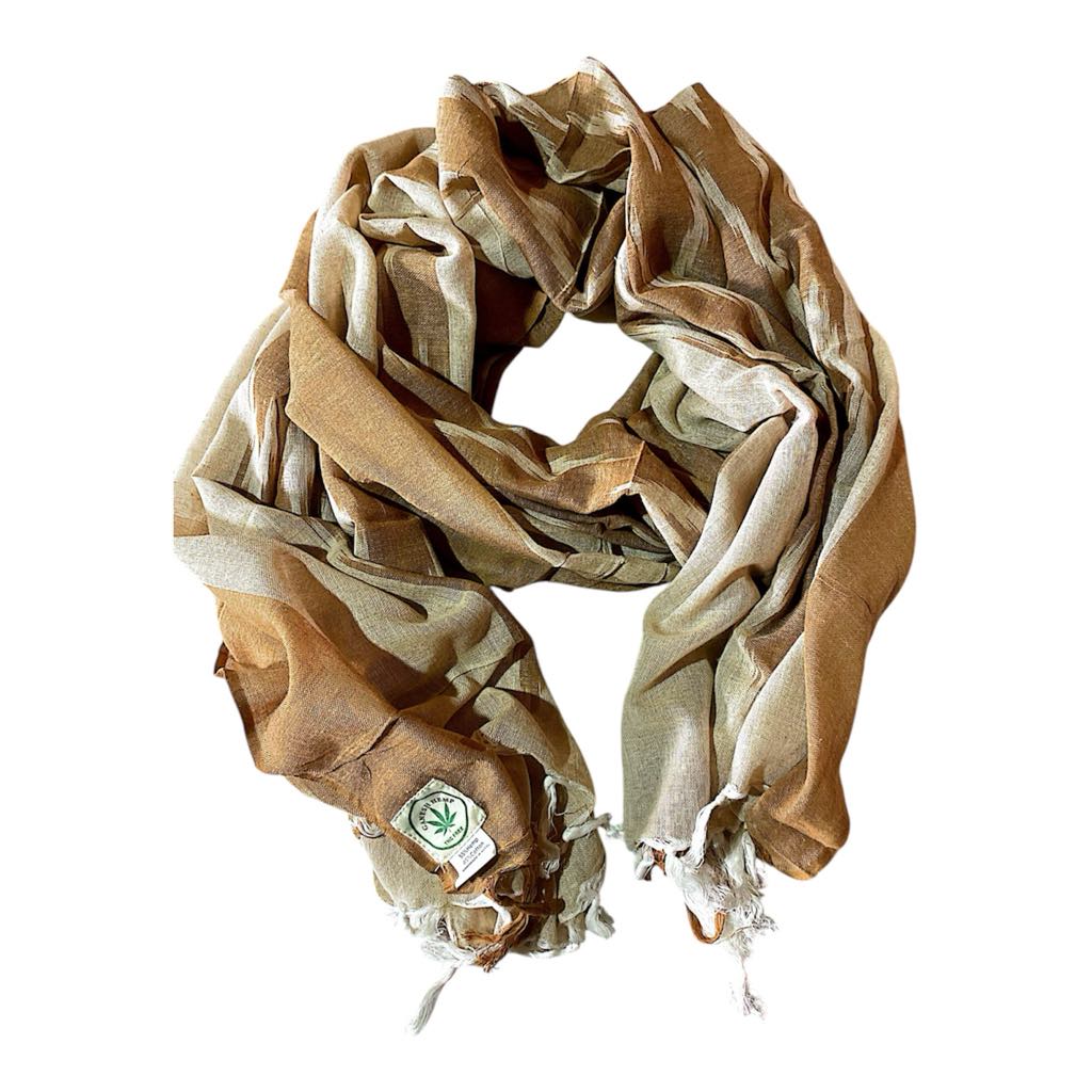 Hemp Scarf | Shawl | Wrap | Muffler | Hemp 55% Cotton 45% | THC free