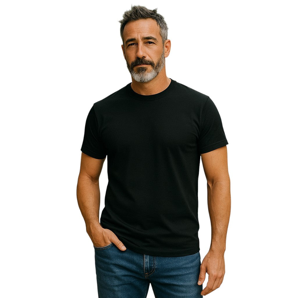 Black Hemp | Cotton Short Sleeve T-Shirt | Unisex | 40% Hemp | 60% Cotton