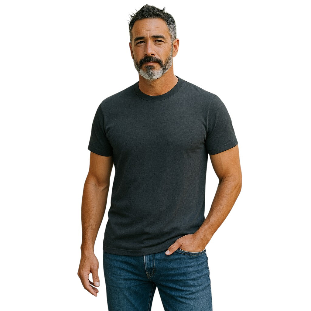 Grey Hemp | Cotton Short Sleeve T-Shirt | Unisex | 40% Hemp | 60% Cotton