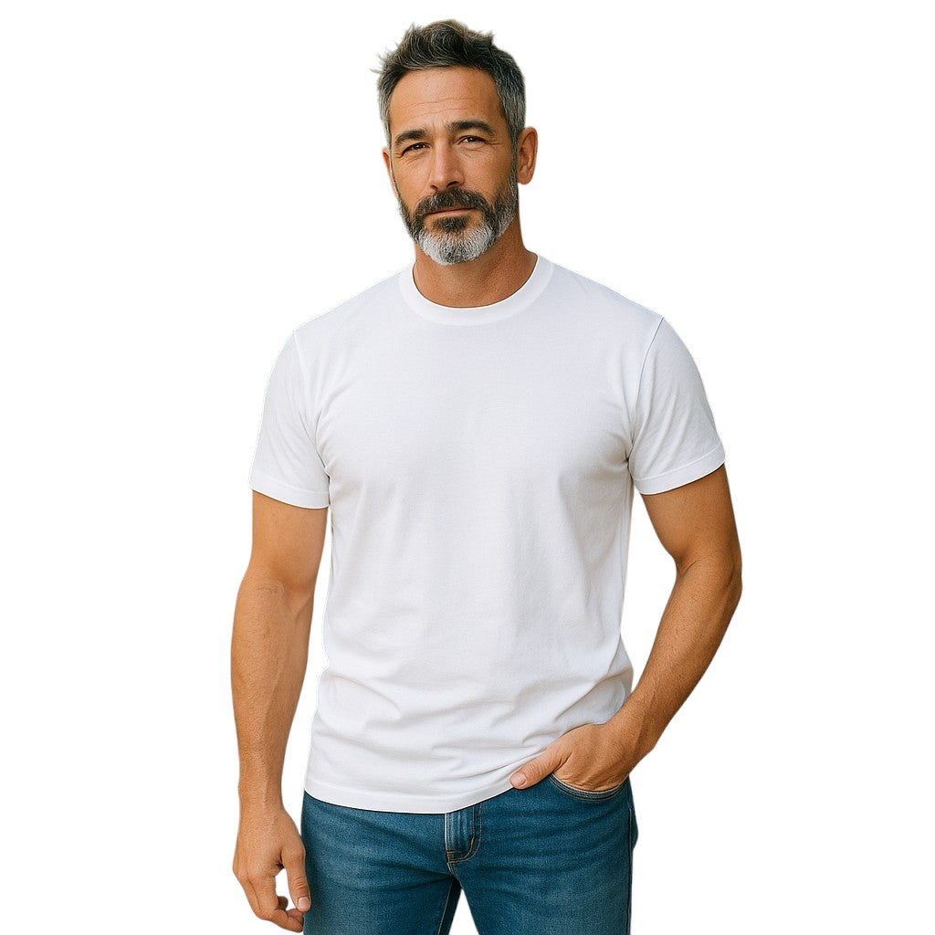 White Hemp | Cotton Short Sleeve T-Shirt | Unisex | 40% Hemp | 60% Cotton