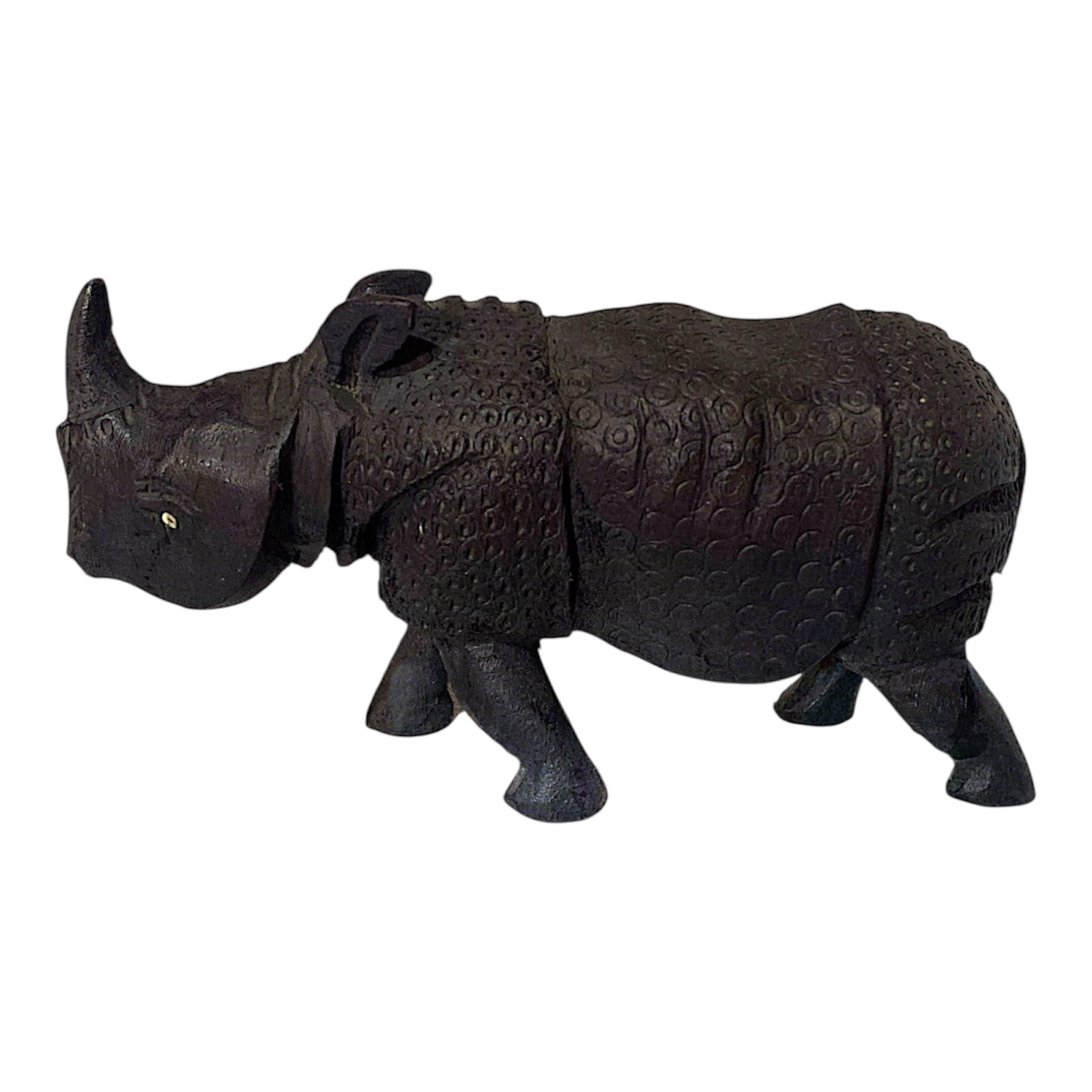 Wooden One-horned Rhino Sculpture 200x 100mm| Decoration | Handicraft | Made in Nepal