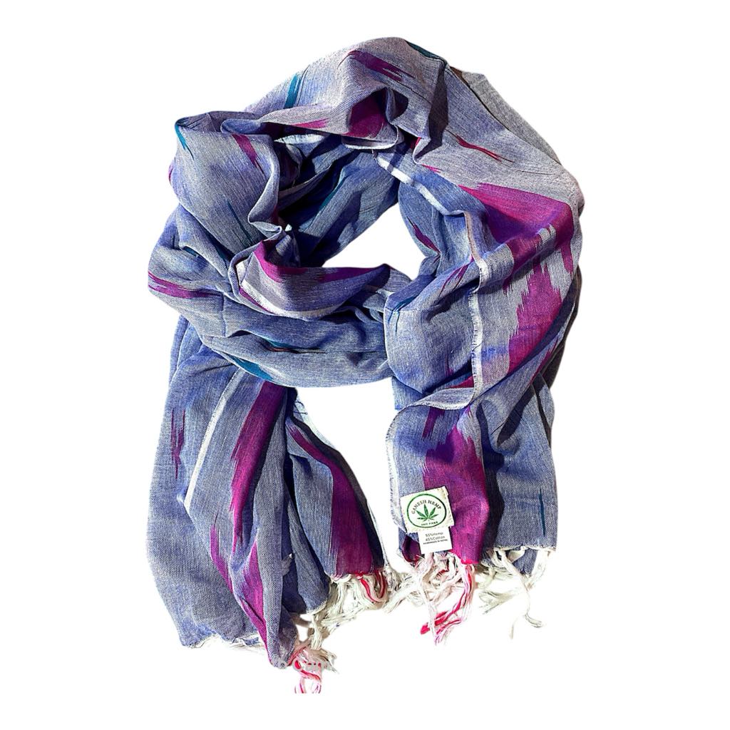 Hemp Scarf | Shawl | Wrap | Muffler | Hemp 55% Cotton 45% | THC free