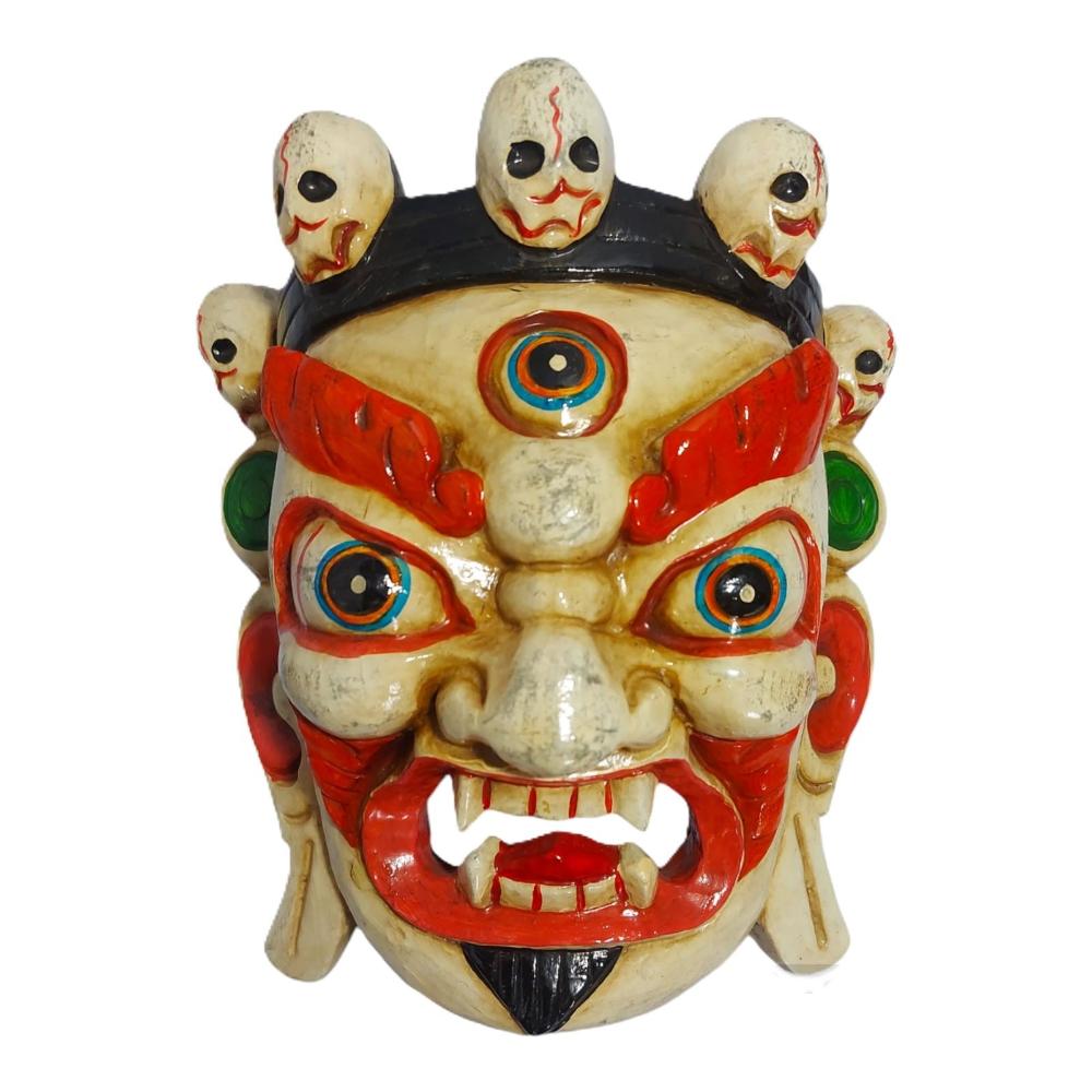 Handcrafted Bhairav Wooden Mask | Wall Hanging | Made in Nepal