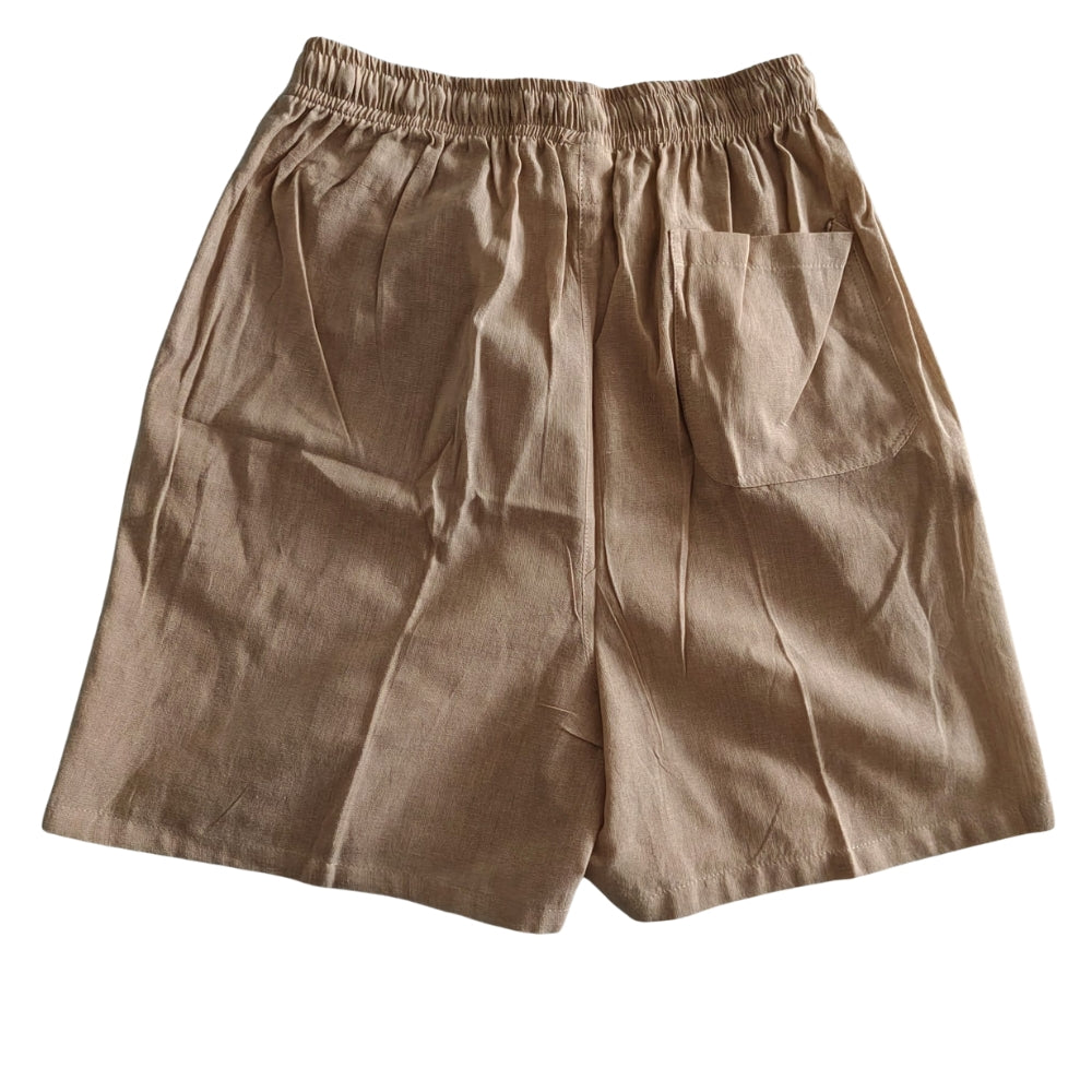 Beige Hemp Shorts| Pant | Women | THC Free | 55% Hemp | 45% Cotton