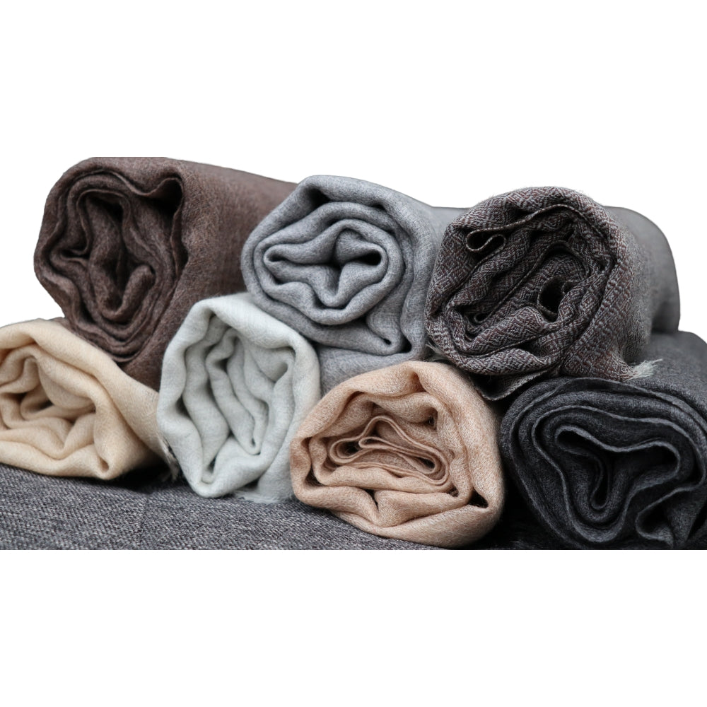 Charcoal Cashmere | Pashmina Ring Scarf | Shawl | Wrap | Muffler