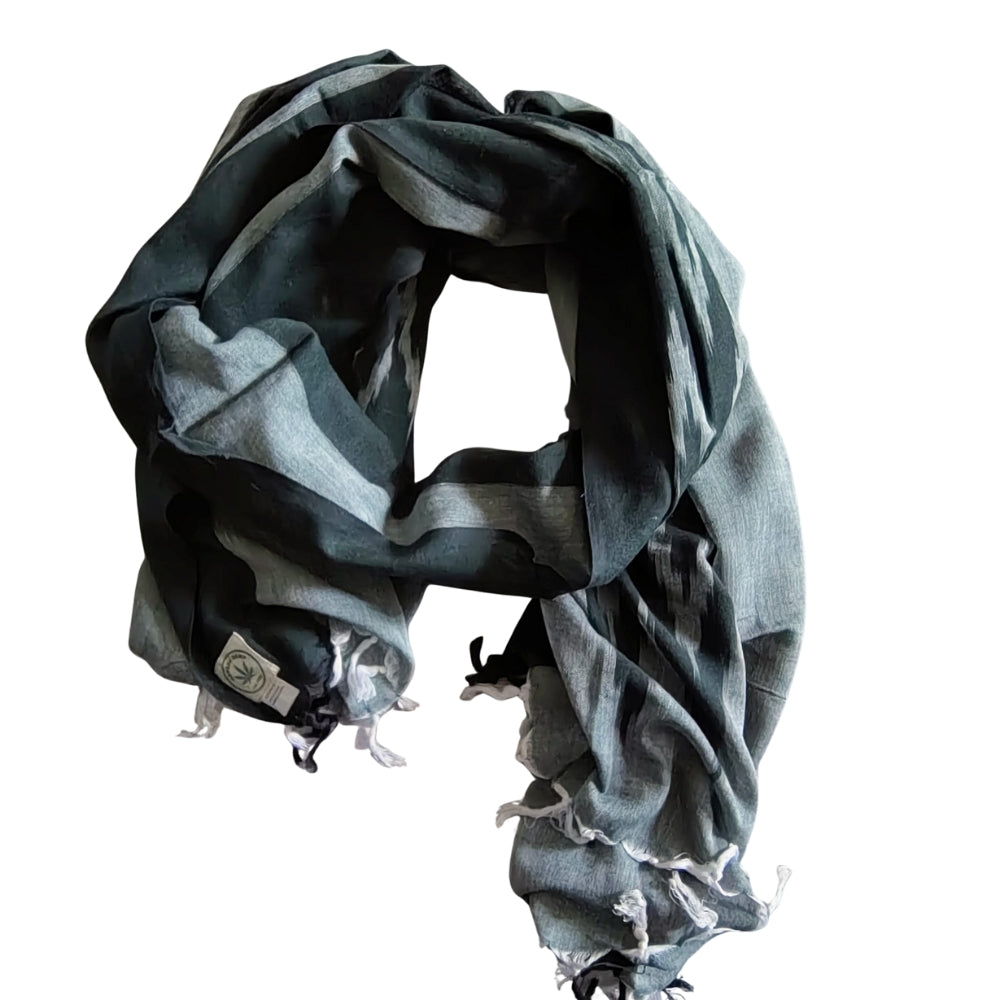 Hemp Scarf | Eco-Friendly Handmade Shawl, Wrap, Muffler | Hemp 55% Cotton 45% | THC free