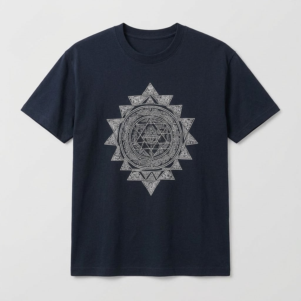 Printed Black Short Sleeve T-Shirt | 100% Cotton